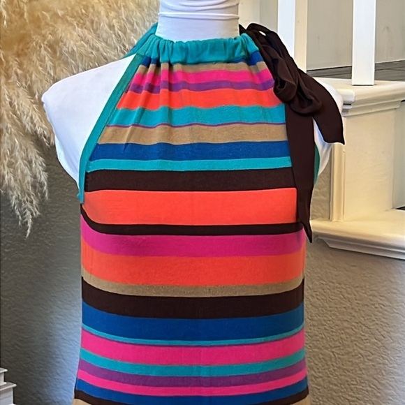 Trina Turk Multicolored Halter Dress Size Small - Picture 2 of 8